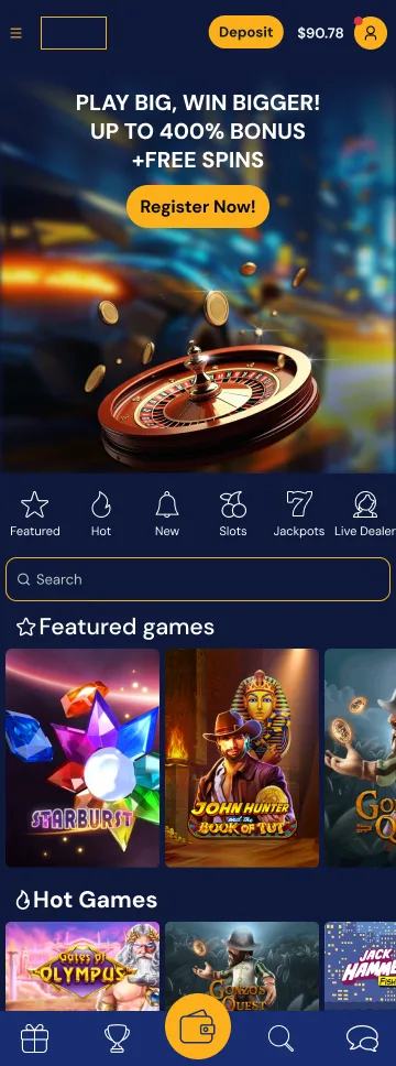 Midnight Flush casino theme on mobile